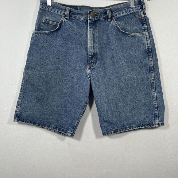 Wrangler Jeans Shorts Mens 38 Blue Relaxed Fit Denim Baggy Wide Leg‎ Skatter Y2K - Picture 1 of 7
